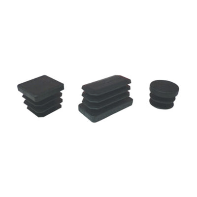 Q.TA' 100 PUNTALE ALETTATO RETTANGOL 20X40 MM PLAST NERO*