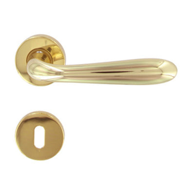 Q.TA' 1 MANIGLIA GOCCIA ART.M82 C/BOCCHETTA ORO LUCIDO