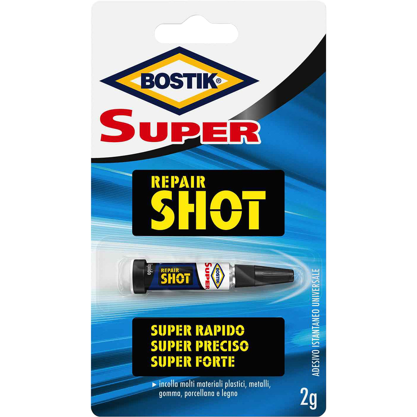 Q.TA'. 12 BOSTIK SUPER REPAIR SHOT 2 G BLISTER