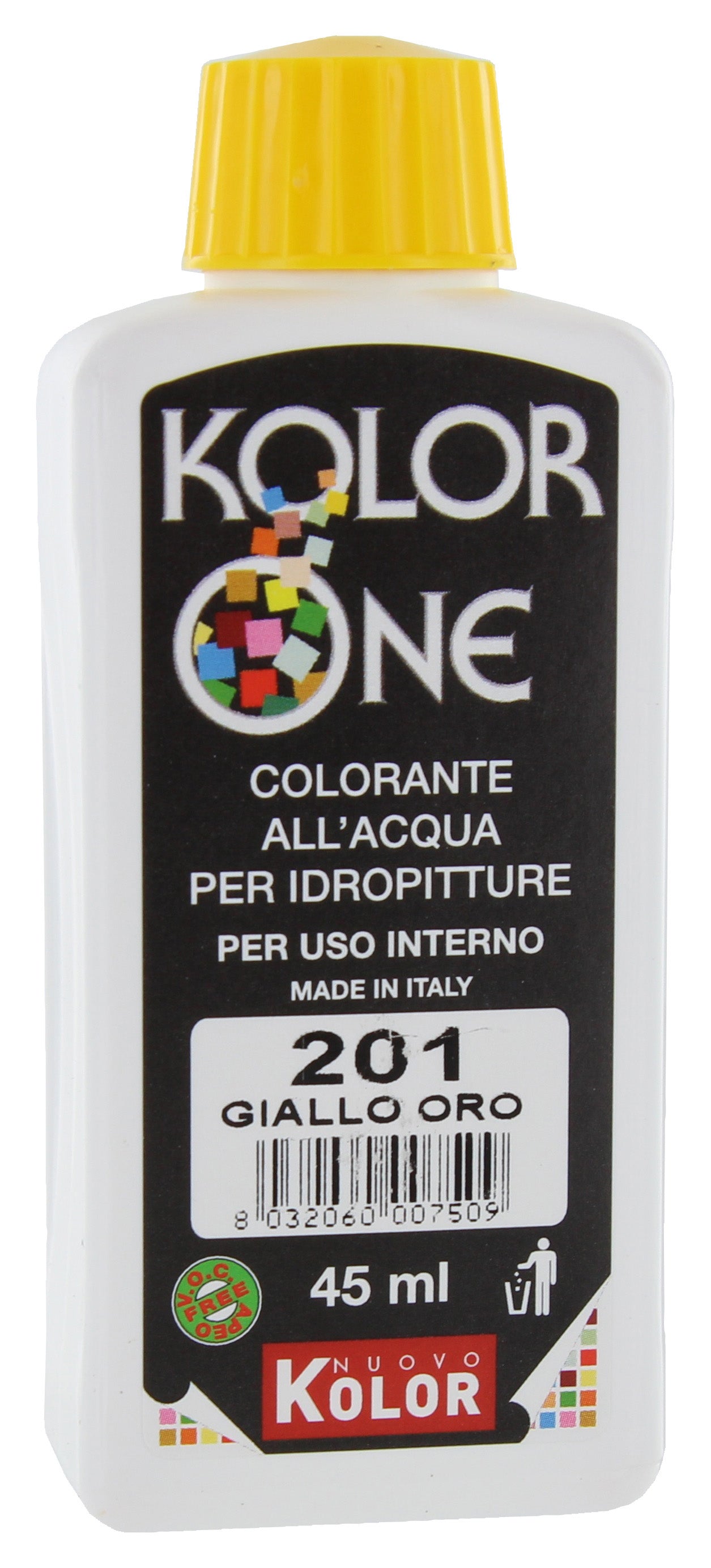 Q.TA'. 12 COLORANTE KOLOR ONE 45 ML GIALLO ORO 201