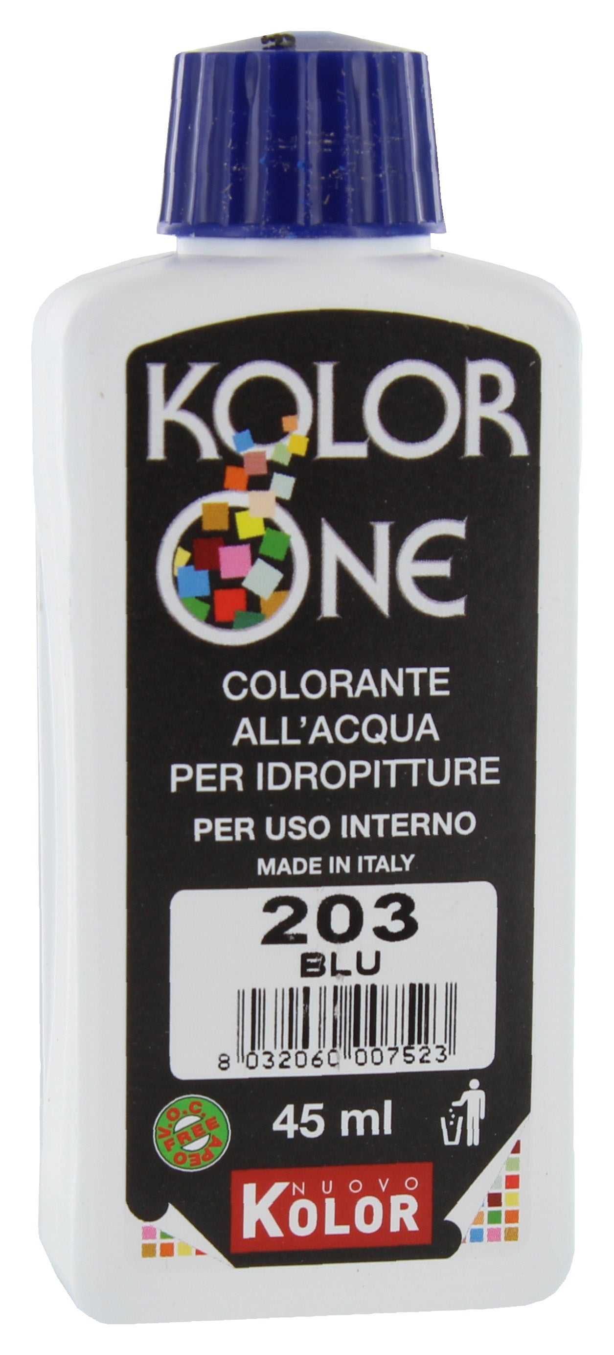 Q.TA'. 12 COLORANTE KOLOR ONE 45 ML BLU 203