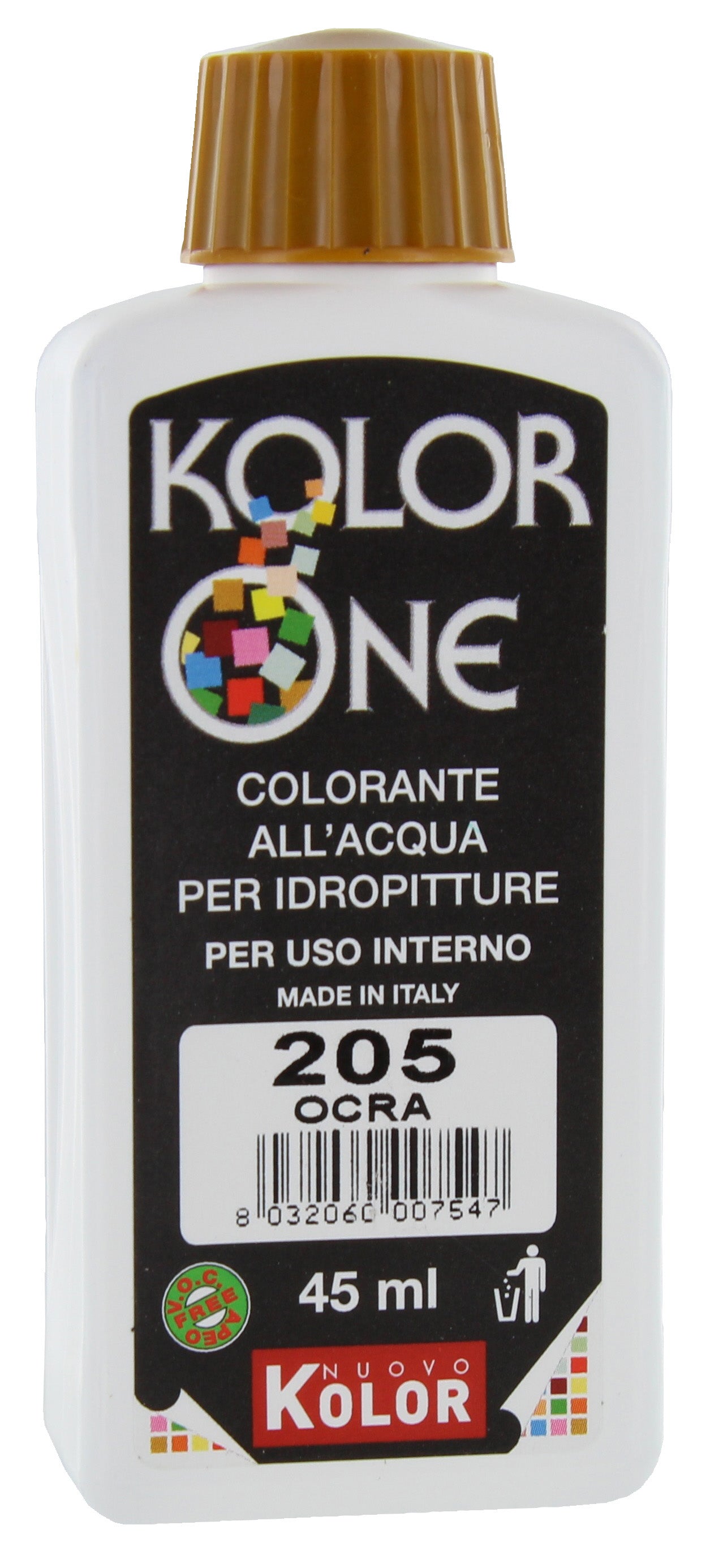 Q.TA'. 12 COLORANTE KOLOR ONE 45 ML OCRA 205