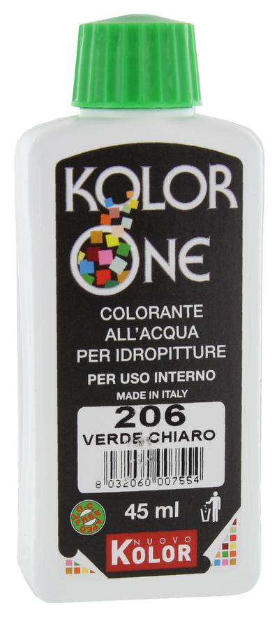 Q.TA'. 12 COLORANTE KOLOR ONE 45 ML VERDE CHIARO 206