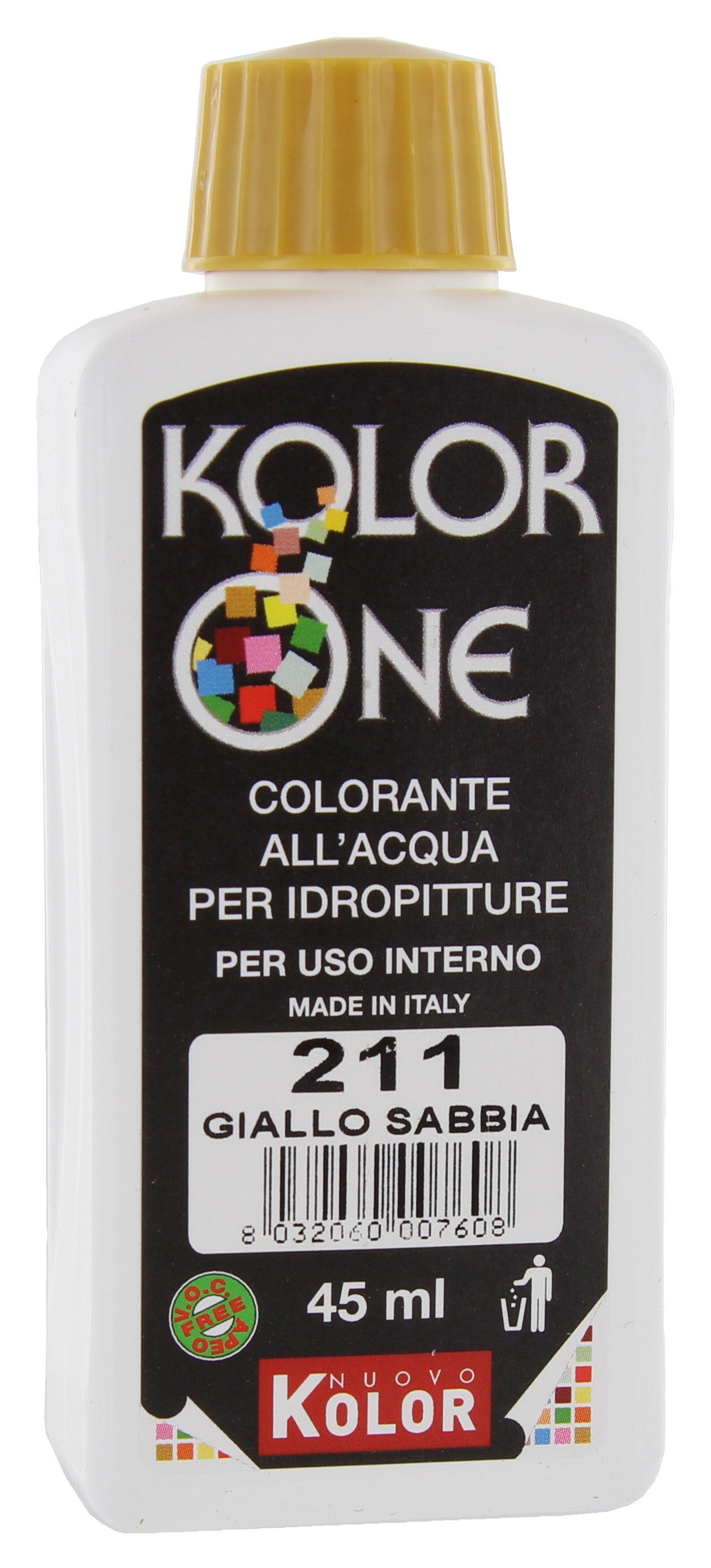 Q.TA'. 12 COLORANTE KOLOR ONE 45 ML GIALLO SABBIA 211