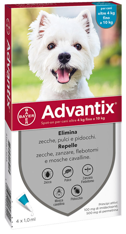 BAYER ADVANTIX SPOT ON 4 PIPETTE CANI 4-10 KG