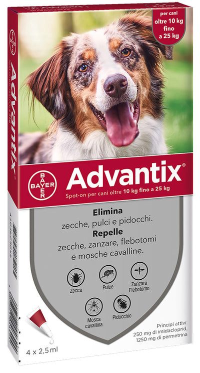 BAYER ADVANTIX SPOT ON 4 PIPETTE CANI 10-25 KG