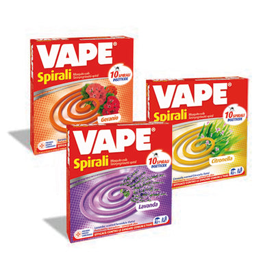 Q.TA'. 24 ANTIZANZARE VAPE SPIRALI PROFUMATE 10 Q.TA