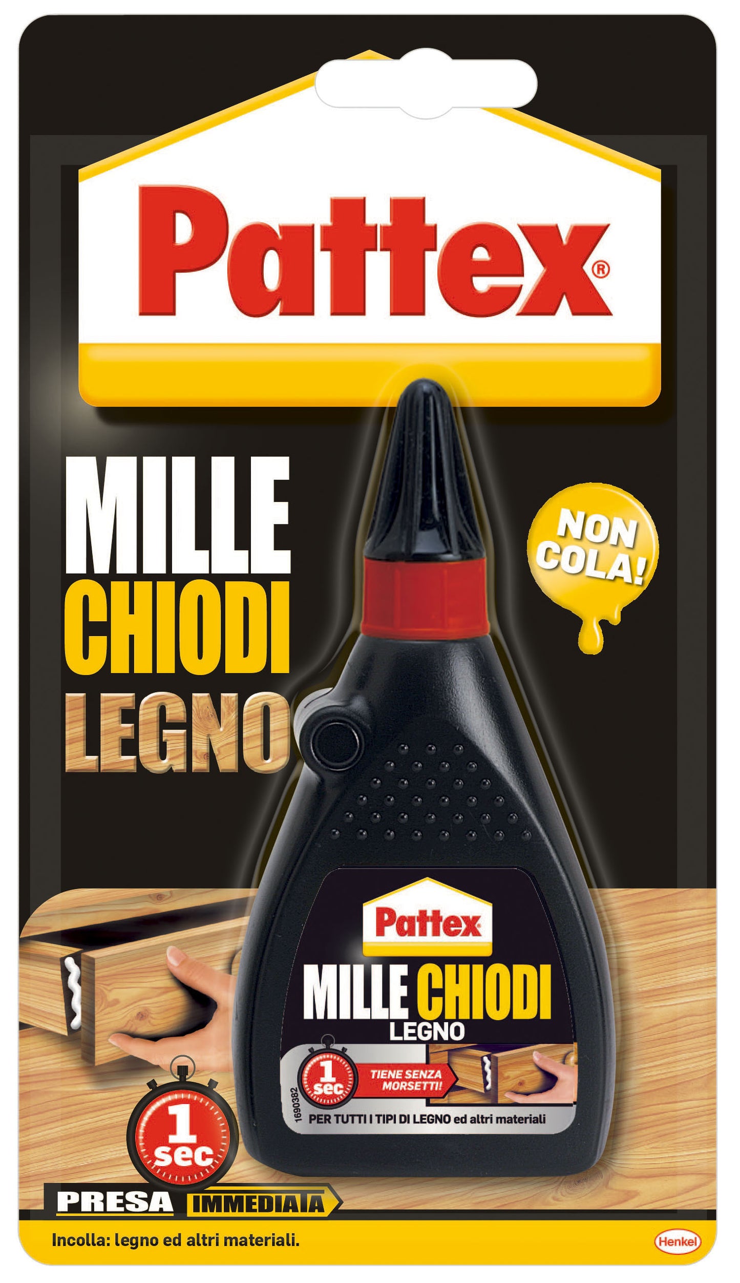 Q.TA'. 12 PATTEX MILLECHIODI LEGNO 100 G