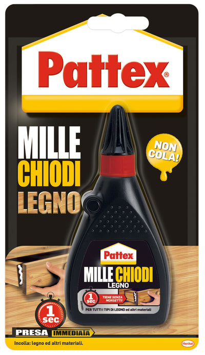 Q.TA'. 12 PATTEX MILLECHIODI LEGNO 100 G