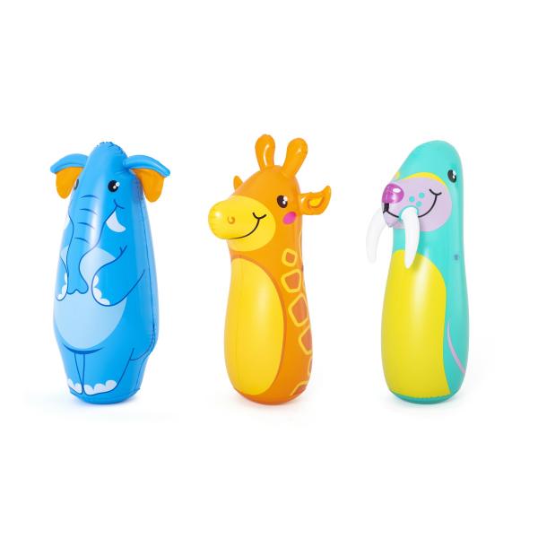 Q.TA' 1 GONFIABILE A PUNGIBALL ANIMALI H 89CM ASSORT