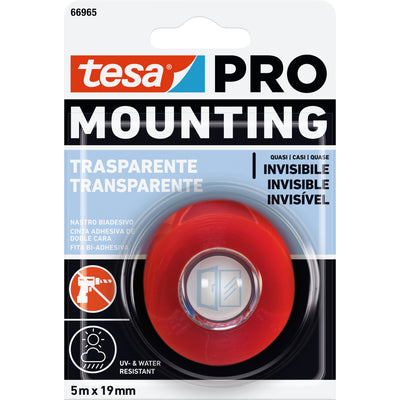 Q.TA'. 12 NASTRO BIADESIVO TESA MOUNTING PRO TRASP 19MMX5M