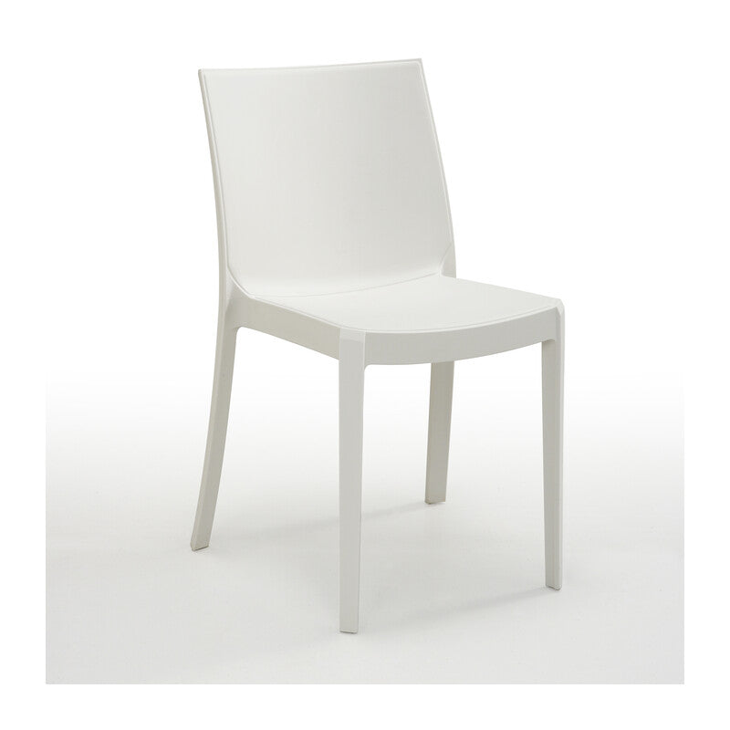 Q.TA' 1 SEDIA POLIPROPILENE PERLA BIANCO