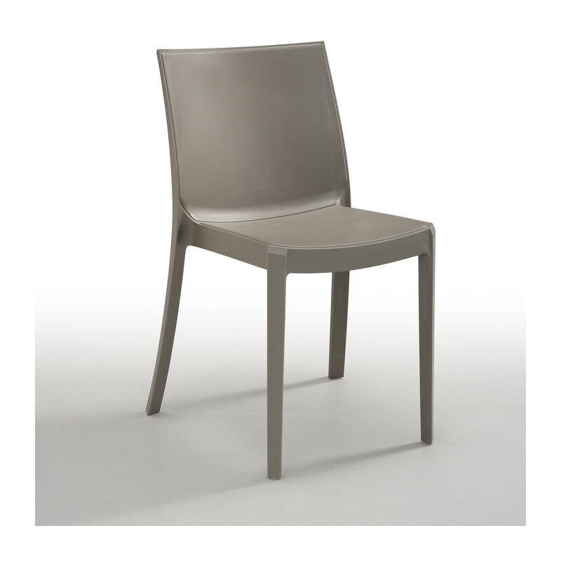 Q.TA' 1 SEDIA POLIPROPILENE PERLA TORTORA