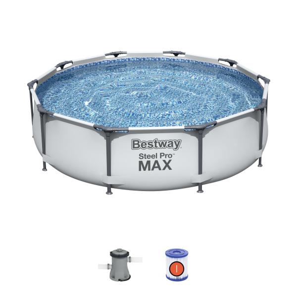 PISCINA C/TELAIO E POMPA D 305XH76 CM 56408