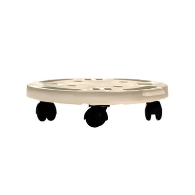 Q.TA' 1 SOTTOVASO C/RUOTE DOLLY HOME D 30x7CM ECRU