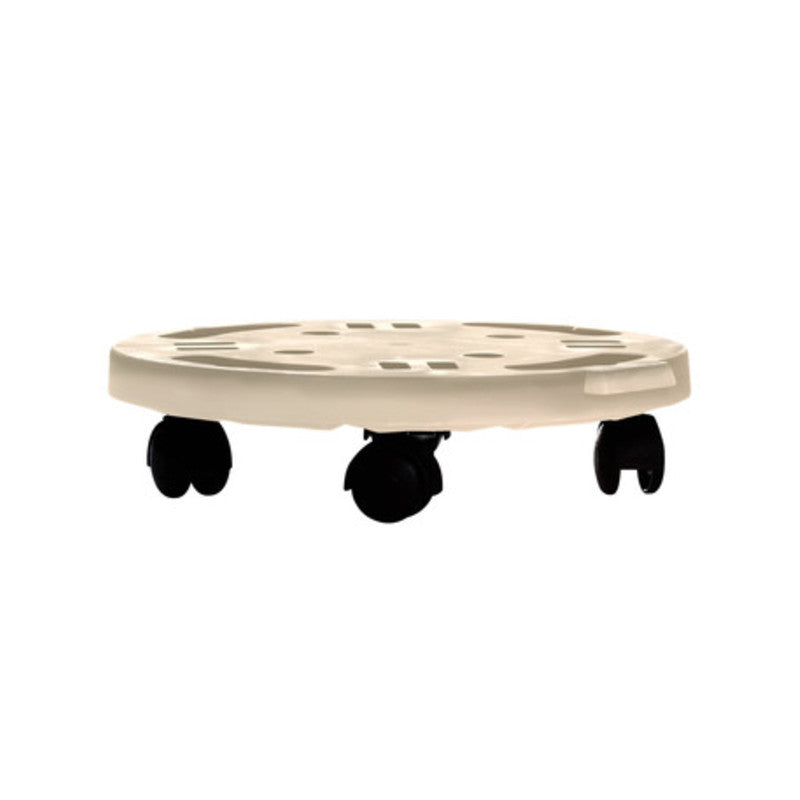 Q.TA' 1 SOTTOVASO C/RUOTE DOLLY HOME D 30x7CM ECRU