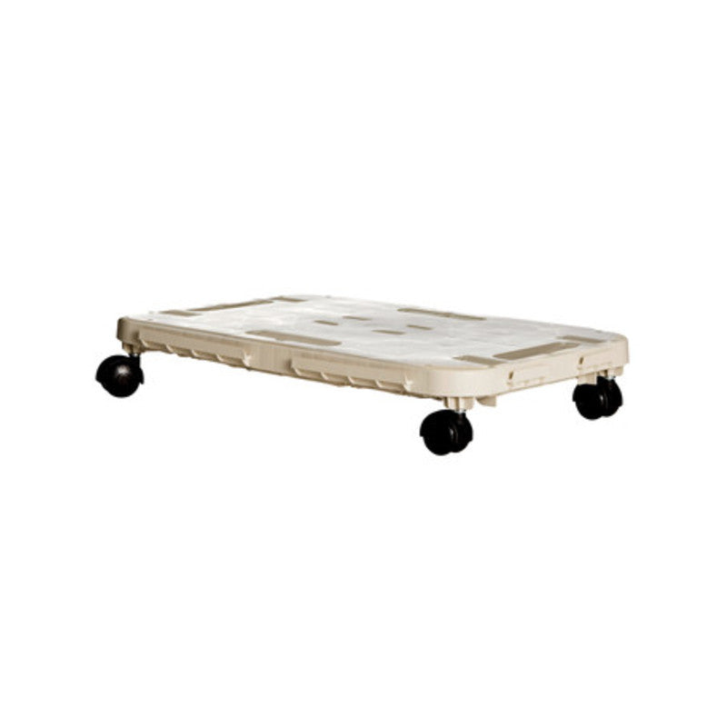 Q.TA' 1 PEDANA C/RUOTE DOLLY HOME 48X29X12,5 CM ECRU