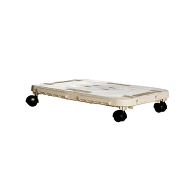 Q.TA' 1 PEDANA C/RUOTE DOLLY HOME 48X29X12,5 CM ECRU