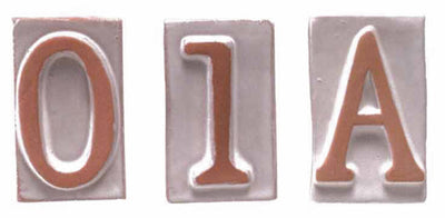 Q.TA'. 10 NUMERO CIVICO 5 IN TERRACOTTA 5X9 CM