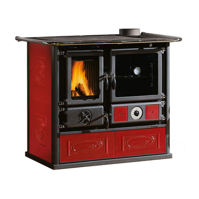 Q.TA' 1 TERMOCUCINA LEGNA 11 KW ROSA DSA 4.0 BORDEAUX