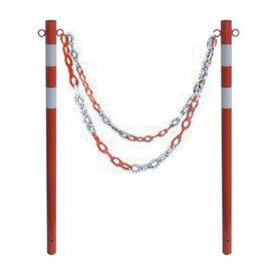 Q.TA' 1 PALETTO SEGNALETICO BICOLOR INTERR D 50MMXH120 CM