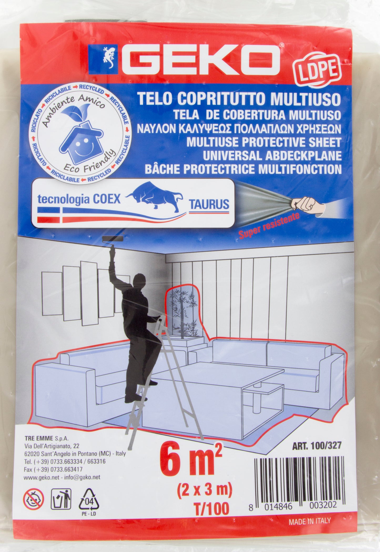 Q.TA'. 6 TELO COPRITUTTO EXTRA STRONG 2X3 M 560 G