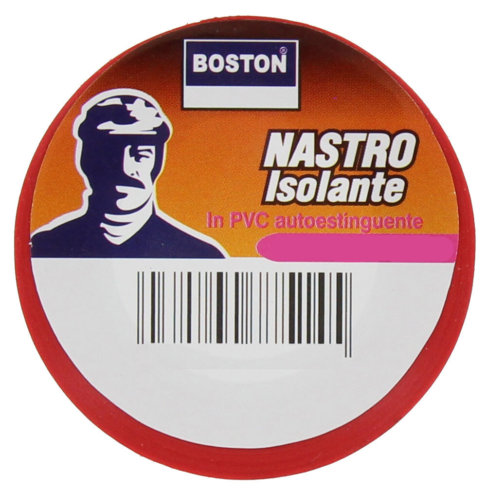 Q.TA'. 10 BOSTON NASTRO ISOLANTE ROSSO 15MMX10M