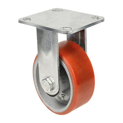 Q.TA' 1 RUOTA POLIURETANO D 125X32 PIASTRA FISSA EXPORT