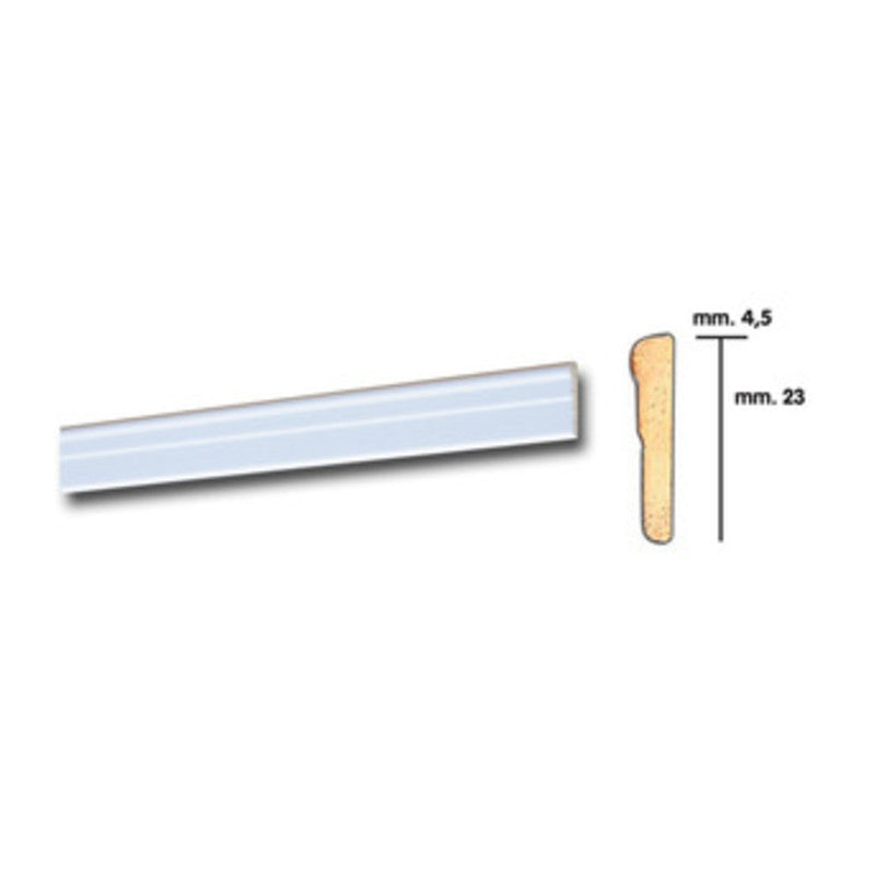 Q.TA' 25 CORNICE P/PARATI 4,5X23 BAROCCO 200 CM BIANCO