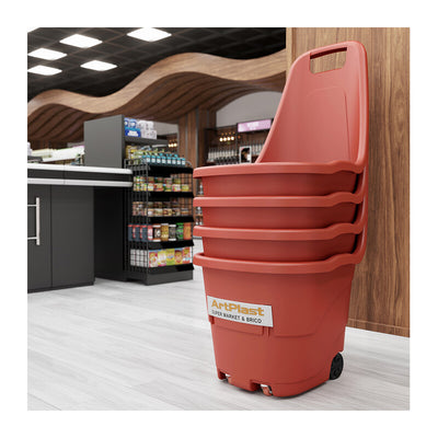 Q.TA' 1 CARRELLO PORTATUTTO 4 RUOTE IN RESINA