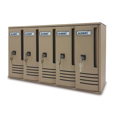 Q.TA' 1 CASSETTA POSTALE ALUBOX CUBO C5 52X17,5X30 SABBIA