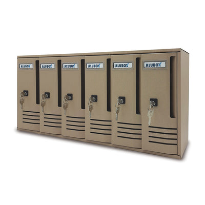 Q.TA' 1 CASSETTA POSTALE ALUBOX CUBO C6 62X17,5X30 SABBIA