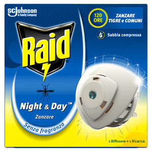 Q.TA' 12 ANTIZANZARE RAID NIGHT DAY BASE E 1 RICARICA