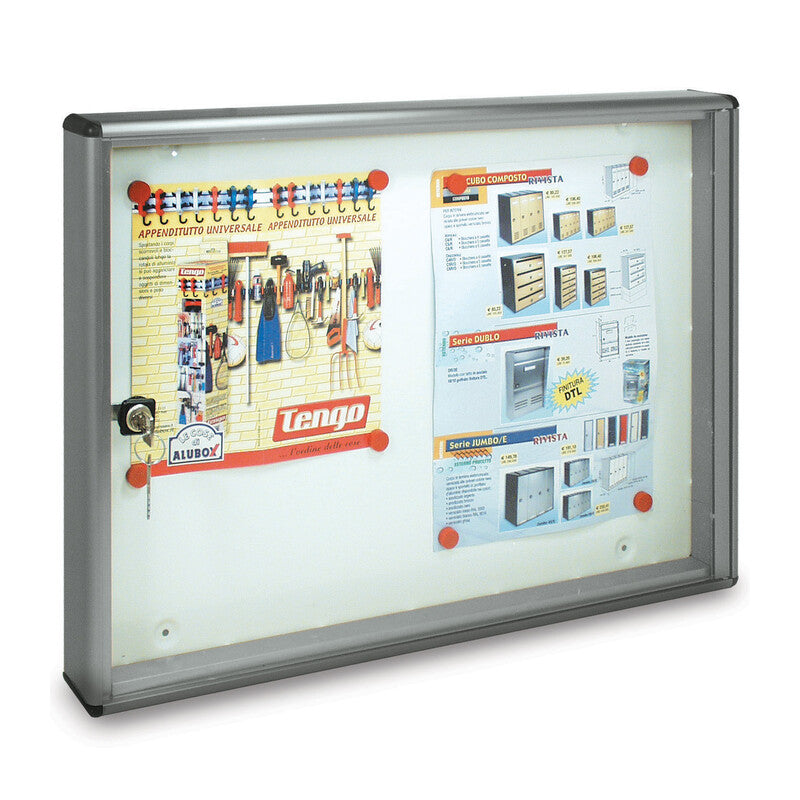 Q.TA' 1 BACHECA FONDO MAGNETICO ALUBOX BC2 55X5X40 ARG