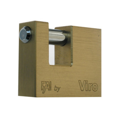 Q.TA' 1 VIRO 508 LUCCHETTO FAI P/SERRANDA 60MM OTTONE