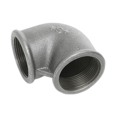 Q.TA' 5 GOMITO 90G F F GHISA ZINCATA D 1.1/4 90