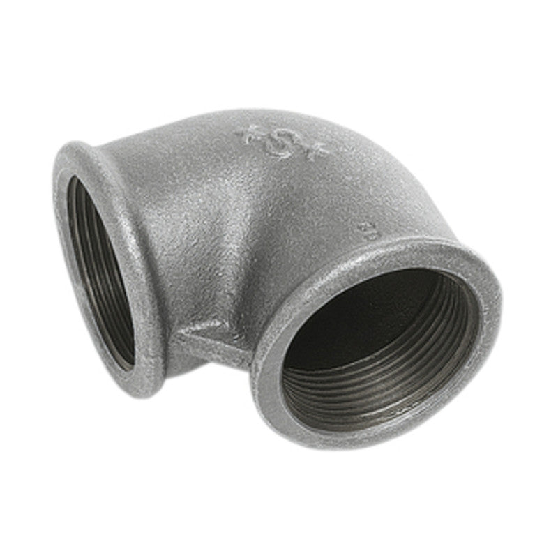 Q.TA' 10 GOMITO 90G F F GHISA ZINCATA D 3/4 1/2 90 R