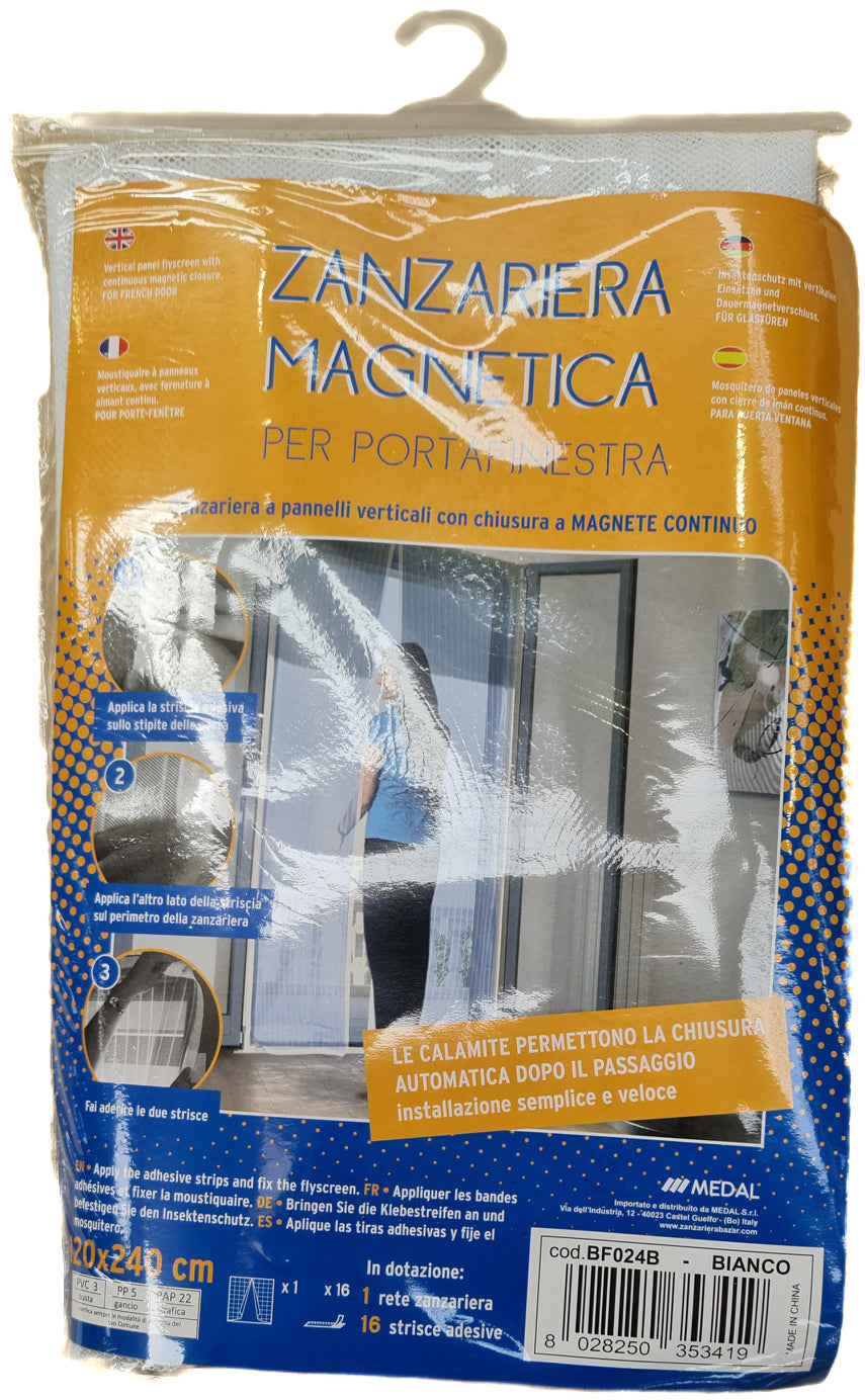 ZANZARIERA MAGNETICA 120XH240 CM BIANCO