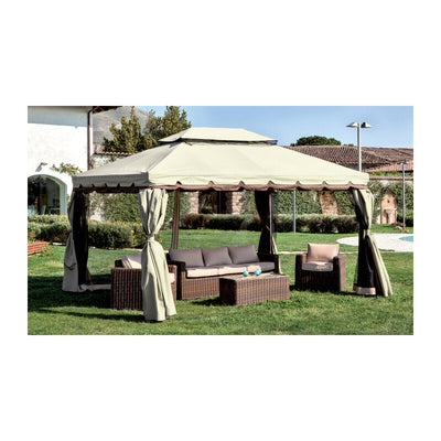 Q.TA' 1 C GAZEBO ALLUMINIO 3X4M RIYAD ECRU