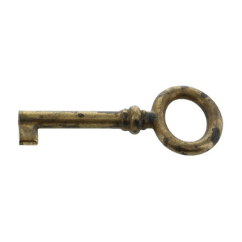 Q.TA' 25 CHIAVE P/MOBILI 33728 29X69 MM OTTONE ANTICATO