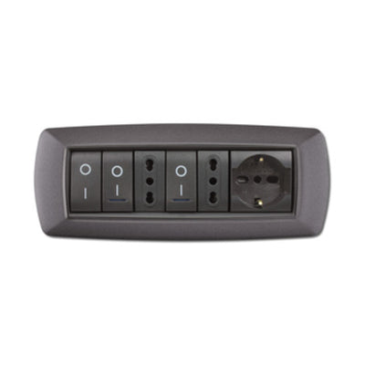 Q.TA' 1 PLACCA LIFE LIVING PLAST GRIGIO CHIARO VULCAN 7P