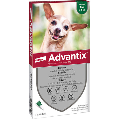 BAYER ADVANTIX SPOT ON 6 PIPETTE CANI 0- 4 KG