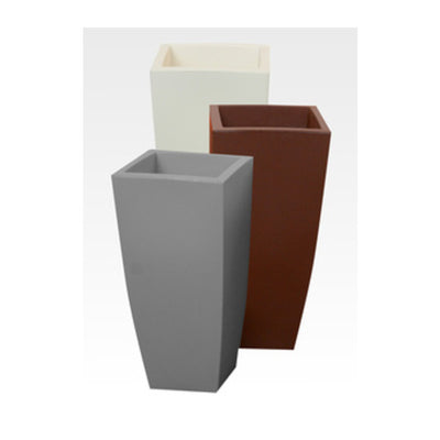 Q.TA' 1 VASO STILO SQUARE 40X40XH90 CM GRIGIO