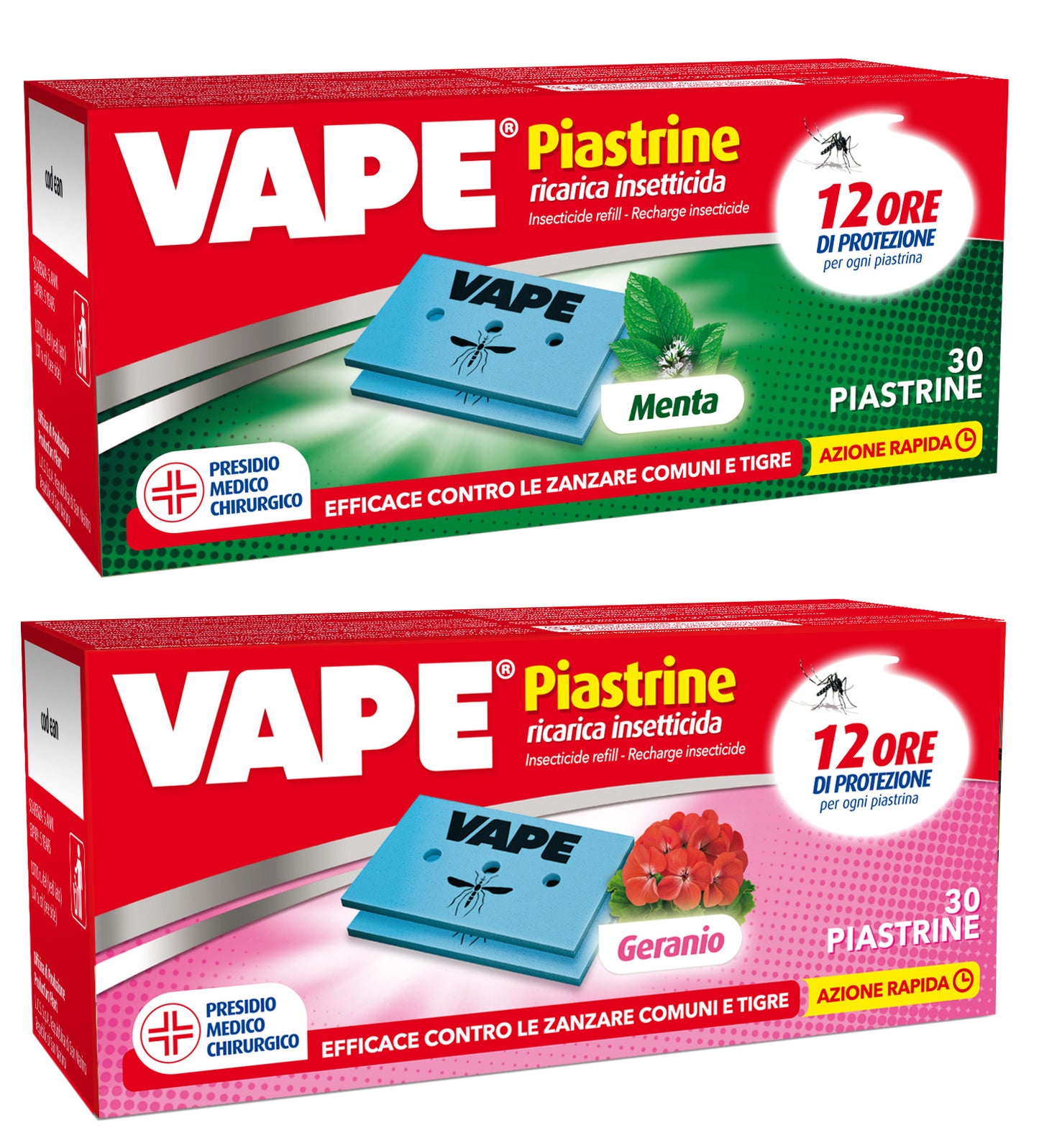 Q.TA'. 36 ANTIZANZARE VAPE PIASTRINE RICAMBIO 30 Q.TA PROFUM