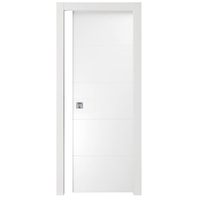 PORTA RIGHE SCORREVOLE 210X80 CM LACCATO BIANCO