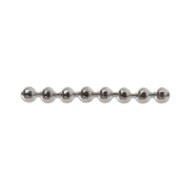 Q.TA' 25 CATENA A PERLINE OTTONE NICHELATO D4,0MM