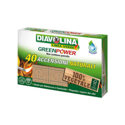 Q.TA' 24 ACCENDIFUOCO 40 CUBI DIAVOLINA GREEN POWER 15341