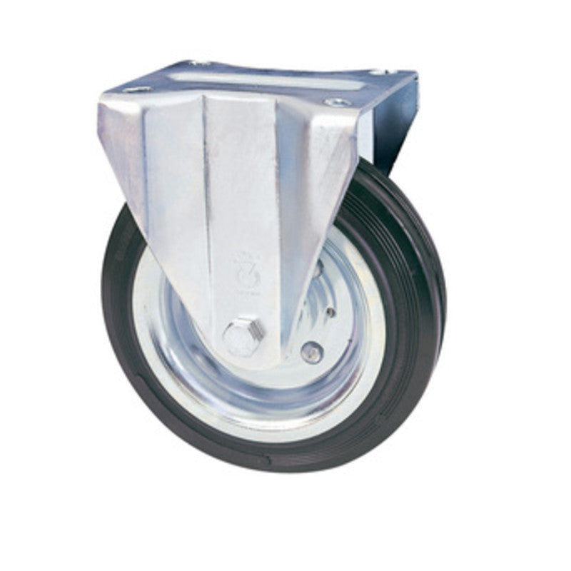 Q.TA' 1 RUOTA INDUSTRIALE D 80 MM GOMMA 80/A PIASTRA FIS