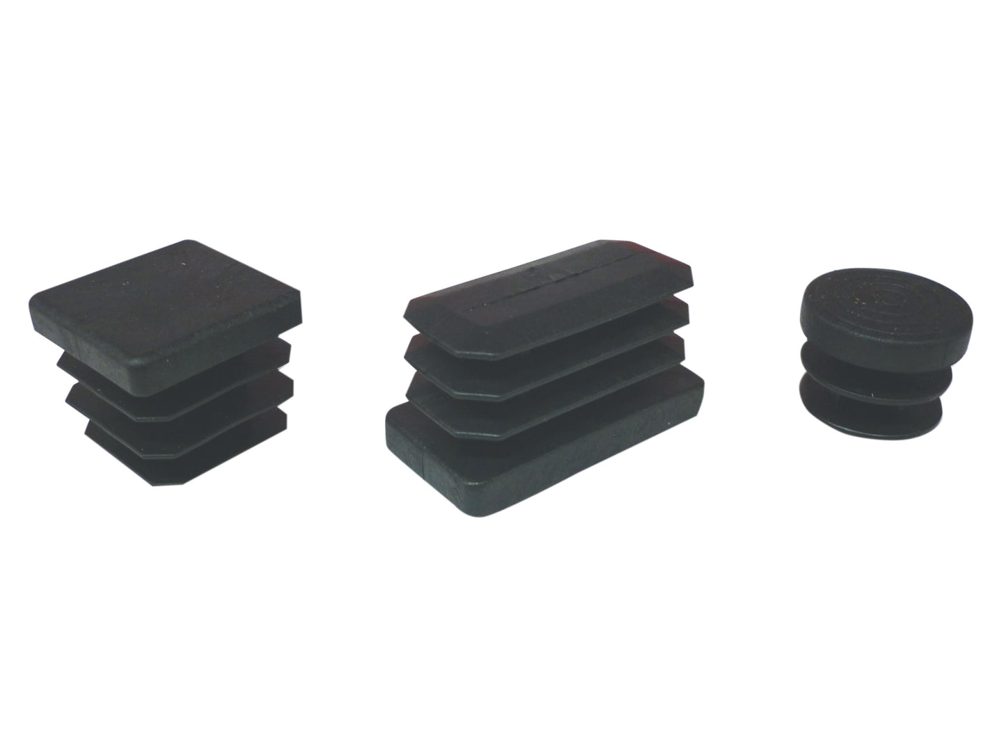 Q.TA'. 100 PUNTALE ALETTATO RETTANGOL 20X50 MM PLAST NERO