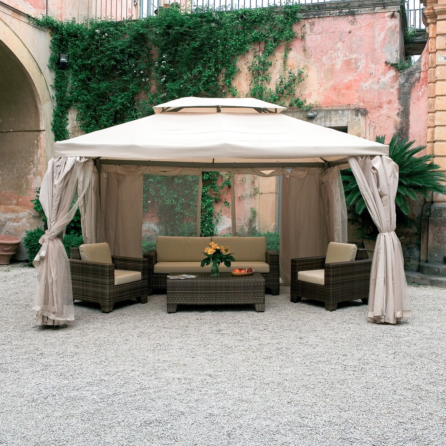 GAZEBO IN ALLUMINIO SAHARA 300X400 CM ECR